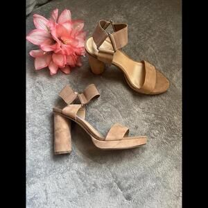 Franco Sarto Stylish Block Heeled Sandals with Ankle Strap